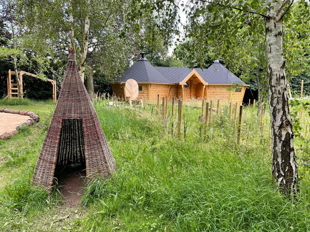 forest school log cabin for forestry learning 