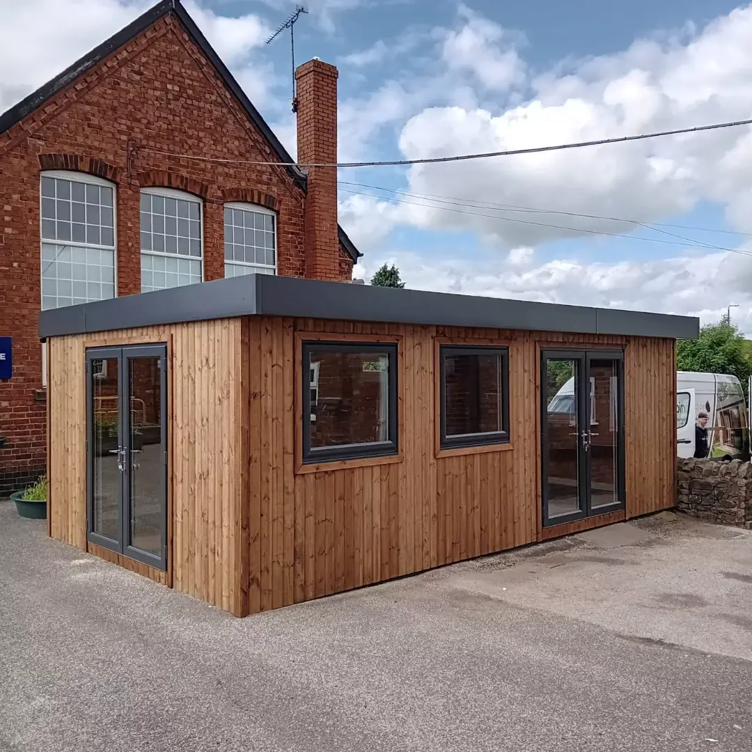 Bespoke outdoor classroom designed and installed by Cabins for Schools