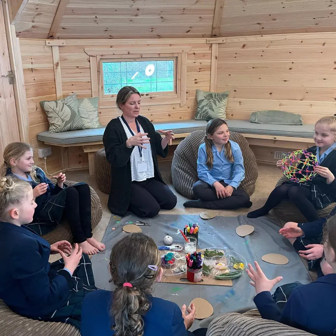 Farlington School wellbeing centre log cabin