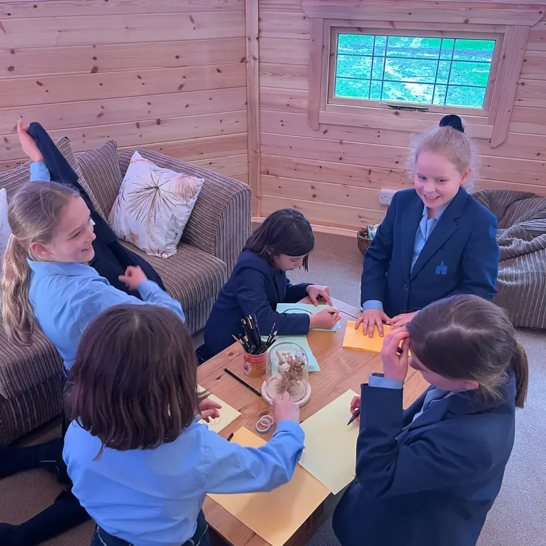 Farlington school wellbeing centre log cabin